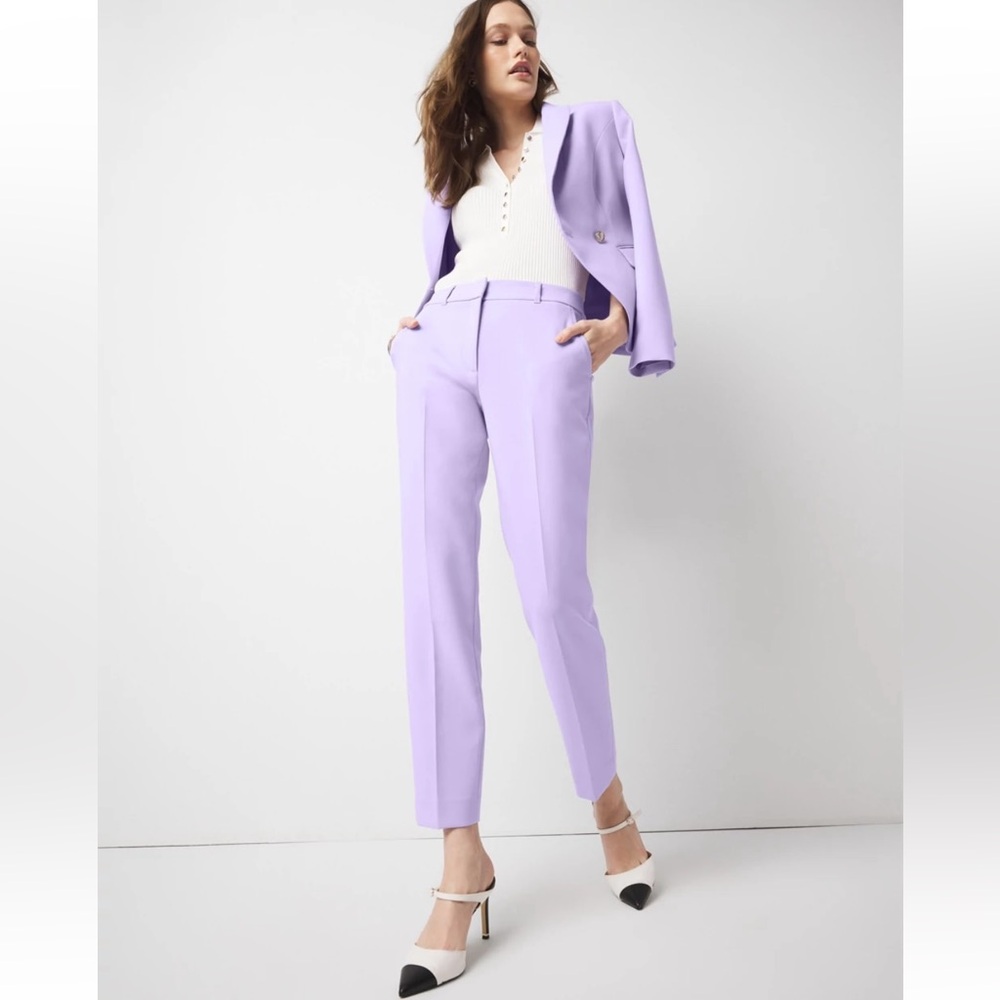 NWT White House Black Market Elle Slim Ankle Luxe Double Weave Pants 8